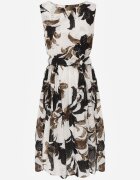 bludeise Rochie din bumbac cu model ajurat curea cu flori Aellorena Maro