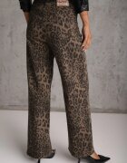  Blugi Standard din bumbac decorați cu strasuri cu print leopard Ethi Imprimeu leopard