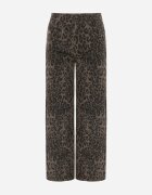  Blugi Standard din bumbac decorați cu strasuri cu print leopard Ethi Imprimeu leopard