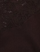  Bluză din dantelă din tricot cu vâscoză cu mâneci evazate și guler înalt Charmea Maro
