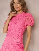  Bluză Fucsia de dantelă Fanoos