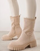  Botine bej cu talpă groasă Lymall