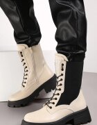  Botine Bej Ghete de lucru cu carâmb elastic Lasile