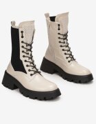  Botine Bej Ghete de lucru cu carâmb elastic Lasile