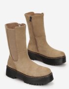  Botine bej închis cu platformă Alnuce