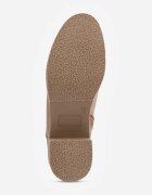  Botine Bej închis cu toc gros din piele întoarsă ecologică Otielo