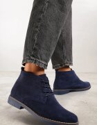  Botine bleumarin cu șireturi Wasicia