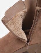  Botine Chelsea Bej închis cu platformă cu gambă elastică Mavita