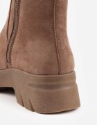  Botine Chelsea Bej închis cu platformă cu gambă elastică Mavita