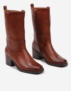  Botine Chelsea Casual Maro cu toc gros Teralita