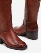  Botine Chelsea Casual Maro cu toc gros Teralita