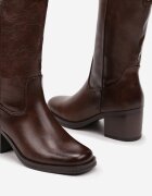  Botine Chelsea Casual Maro închis cu toc bloc Teralita