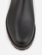  Botine Chelsea de cauciuc Negre cu talpă plată Irinndria