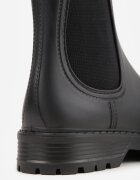  Botine Chelsea de cauciuc Negre cu talpă plată Irinndria