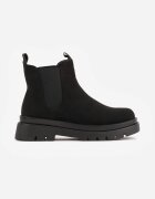  Botine Chelsea Negre cu Inserție Elastică Luviissa