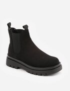  Botine Chelsea Negre cu Inserție Elastică Luviissa