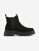 Botine Chelsea Negre cu Inserție Elastică Luviissa