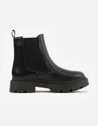  Botine Chelsea negre cu talpă groasă Gosoga