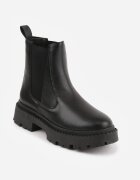  Botine Chelsea negre cu talpă groasă Gosoga