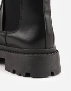  Botine Chelsea negre cu talpă groasă Gosoga
