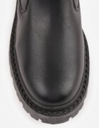 Botine Chelsea negre cu talpă groasă Gosoga
