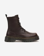  Botine Maro Cu șireturi Căptușite Cu platformă Stil worker Crecca