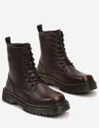 Botine Maro Cu șireturi Căptușite Cu platformă Stil worker Crecca