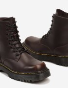  Botine Maro Cu șireturi Căptușite Cu platformă Stil worker Crecca