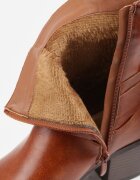  Botine Maro cu toc gros stil cowboy cu catarame Irivaria
