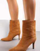  Botine Maro cu Toc Stiletto cu Tiv Întors Adah