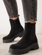  Botine Negre Chelsea cu platformă cu carâmb elastic Mavita