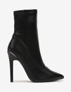  Botine Negre cu toc cui cu Aplicație Metalică Ivandra