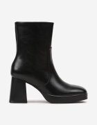  Botine Negre cu toc gros cu izolație ușoară Irilora