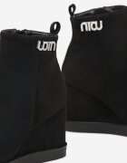  Botine Negre decorate cu zirconii pe toc pană Calgrana