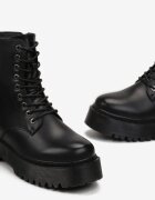  Botine Negre în Stil Worker cu Platformă Maialen