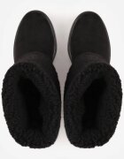  Botine Negre pe Pană Ornate cu Blană de Miel și cu Guler Întors Irissinae