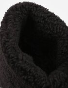  Botine Negre pe Pană Ornate cu Blană de Miel și cu Guler Întors Irissinae