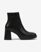  Botine Negre pe Toc gros Decorate cu Vârf pătrat Ansilena