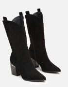 Botine Negre Stil cowboy Cu toc Cu carâmb lung Mabilla