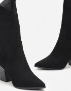  Botine Negre Stil cowboy Cu toc Cu carâmb lung Mabilla