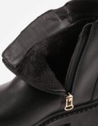  Botine Plate Negre cu Fermoar Tinaferr