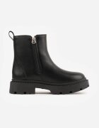  Botine Plate Negre cu Fermoar Tinaferr