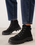  Botine trapper Negre cu platformă decorate cu curea Argiva