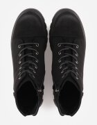  Botine trapper Negre cu platformă decorate cu curea Argiva