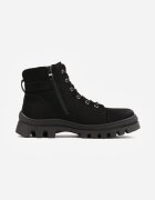  Botine trapper Negre cu platformă decorate cu curea Argiva