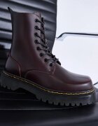  Botine Visinii cu șireturi căptușite cu platformă stil worker Crecca