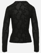 by swan Bluză elegantă din dantelă cu motiv floral Hellanis Neagră