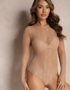 by swan Body Bej din plasă Decorat cu Benzi Sclipitoare Livanna