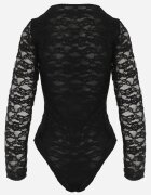 by swan Body din dantelă cu decolteu adânc Hildrana Negru