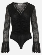 by swan Body din dantelă cu volănașe la mâneci Seritiel Negru